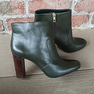ANN TAYLOR CARLY LEATHER BOOTIES